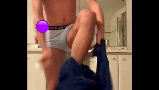 Sub Gets Caught Jacking Off in Gritty DIY Glory Hole — XXXGayTube 18+