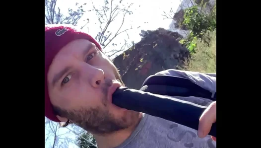 Hot Dildo Session Under Open Skies: Steamy Outdoor Gay Fun – 18+