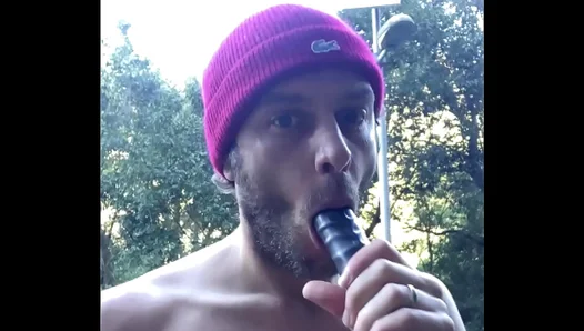Exposed Loving It: Gay Public Dildo Play Turns into Hot Bareback Action — Caught In The