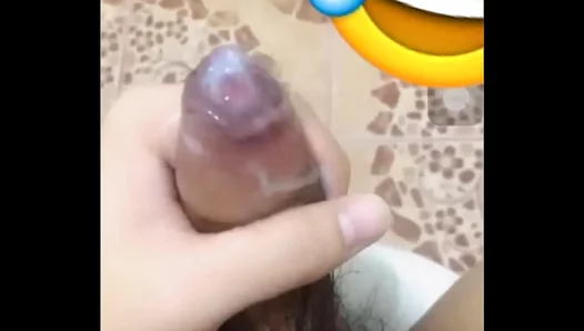 Jacking Off in Public Restroom, Cums Hard Live On Camera — Gay Cam Star 18+