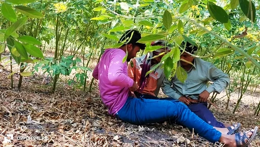 Steamy Threesome Under the Sun: Three Horny Jocks Fuck Wildly in a Hidden Flower Field –