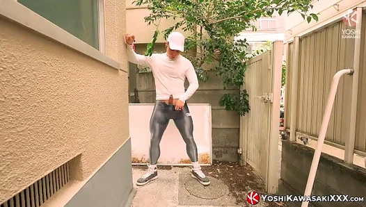 Yoshi Kawasakis Steaming Outdoor Solo – Hard Muscle Jerk Off Fun – GayXXX 18+