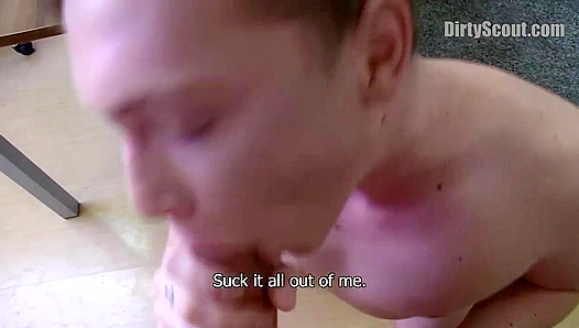 Hardcore First Time Fuck Ends in Messy Cum Load Face – DirtyScout 18+