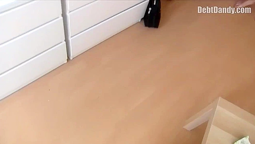 Moaning Hottie Gags on Massive Load from Hairy Bear StepDaddy — DebtDandy 18+