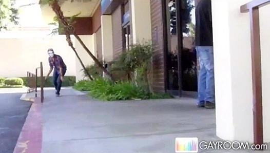 Stranger Behind Mask Ignites Steamy Encounter — Pants Off at Gay Room