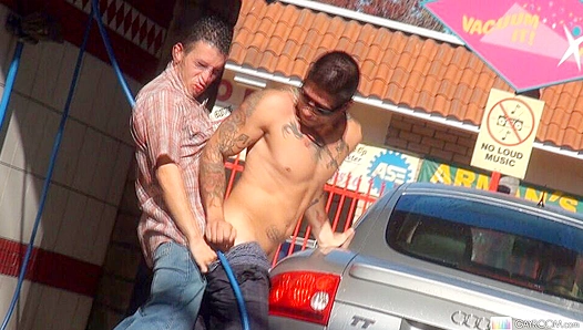 Steamy Car Wash Fantasy: Butt Bandits Spoil Mario Montana – GayXXX