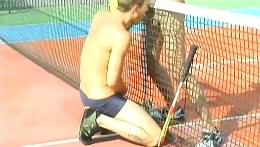 Slender Tennis Twinks Make Out Wildly, Bareback Fun in Sunlight – GayOutdoorX 18+