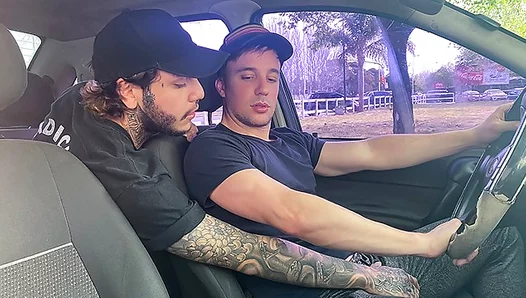 Jonas Matt Plugs Chiwi Blacks Tight Ass in Hot Car Ride Action – 18+