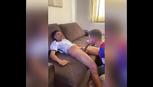 Deep Throat Mastery: Young Stud Swallows My Thick Cock Like a Pro – 18+