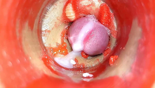 Tight Twink Gets Double Creampie by Huge Cocks – Cervix View POV ASMR Gay Sex