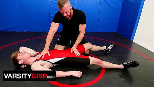 Coach Brian Bonds Claims His Prize: A Hot Twink After Wrestling Glory – Varsity Grip