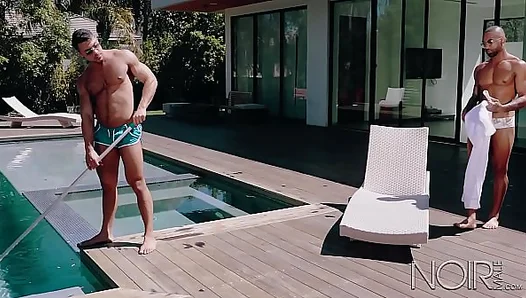 Massive-Cocked Stallion Claims Hung Latino Poolboy Seth Santaro—Steamy Dark Desires