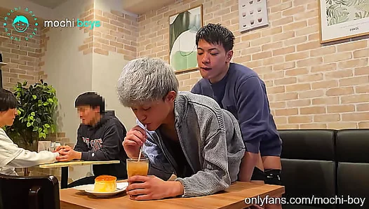 Blowjob Madness in Tokyo Caf – Hot Public Gay Moment Unfolds 18+