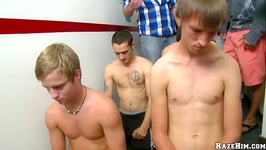Hallway Dominance: Big Cock Hazing for Hungry Young Bottom – 18+