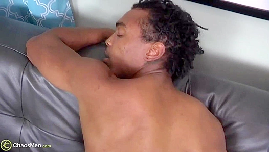 Chiseled ebony stallion flexes hard muscle while juggling thick meat live—only on ChaosMen