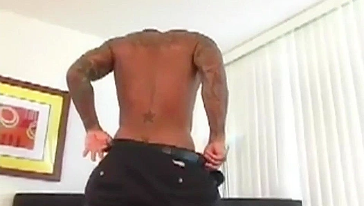 Tattooed Stud JERKS OFF His Chiseled Body — Steamy Mature Gay Action