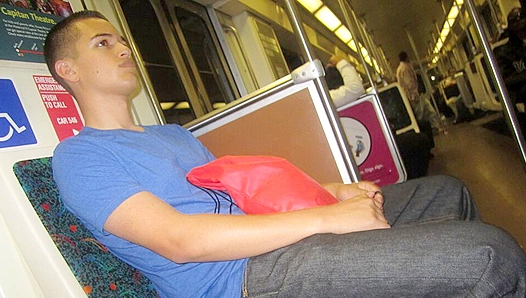 He Hides His Hand While JERKING OFF in Packed Subway—SneakyStroke Caught On Camera