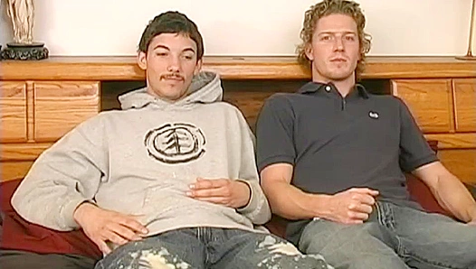 Blond Brothers Exchange Dirty Talk Before Jerking Off Together – Hot Group Action