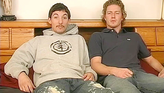 Blond Brothers Exchange Dirty Talk Before Jerking Off Together – Hot Group Action