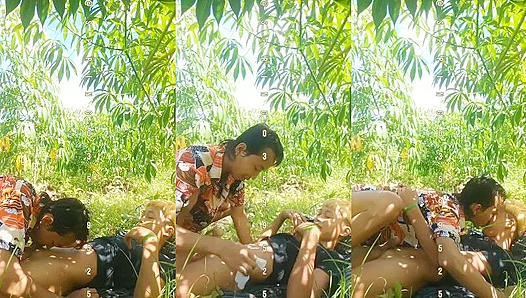 Hot Steamy Encounter Among the Rice Paddies – Raw Passion Unfolds Under the Scorching Sun
