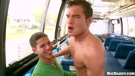 Luke Milan Gets Ridden Hard by Romero on Crowded Bus – Wild Public Gay Sex