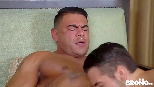 Muscular Latino Stepdad Swallows Huge Load Deepthroat — BromoUSA 18+