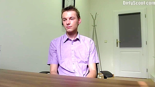 Skinny Office Boy Loses Control in Wild Solo Blowjob Fantasy – HotGayPorn