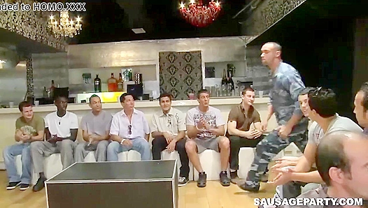Saucy Strippers Take Turns Sucking Dick in Wild Group Scene – 18+