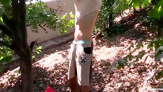 Hairy Twink Gags on Huge Dick in Intense Bareback POV Scene –XXXGay