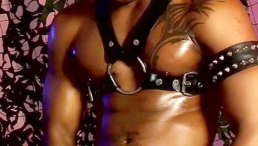 Oiled-Up Stallion JERKS IT Raw: Thick Black Stud Moans Loud – 18+