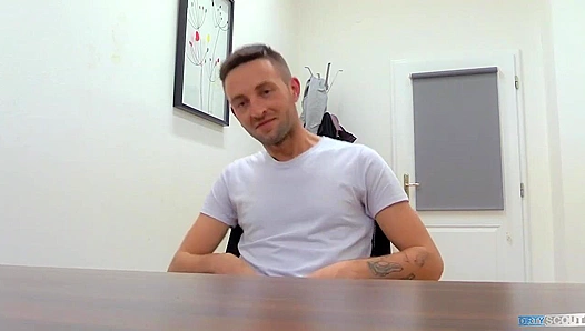 Submissive Hunk Gags on Massive Hard Cock — Steamy Audition Gone Wild – DirtyScout