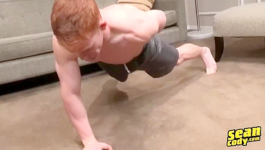 Fiery redhead shey greedily swallows huge cum load from hot stud – sean cody erotic scene