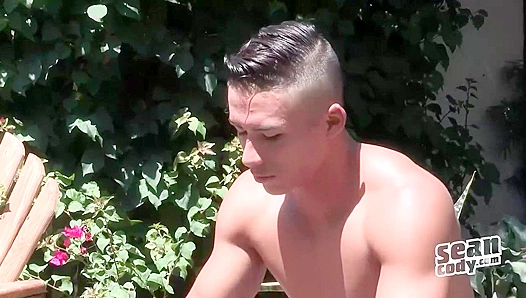 Hung Latino Spreads Wide, JERKING HIS THICK UNcut COCK LIVE — SeanCody