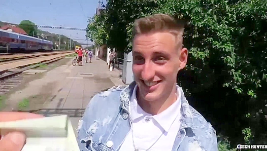 Blonde Czech Stud Takes It Rough Outside – Intense Outdoor POV Anal – XXX Gay