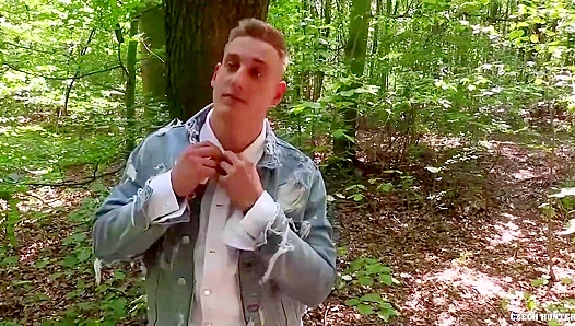 Blonde Czech Stud Takes It Rough Outside – Intense Outdoor POV Anal – XXX Gay