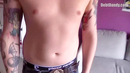Tattooed Hunk Takes It Deep – Bareback Ride by DebtDandy