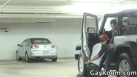 Bryce Star Delivers Steamy In-Car Blowjob — Horny Ride Turns Wild – GayXXX