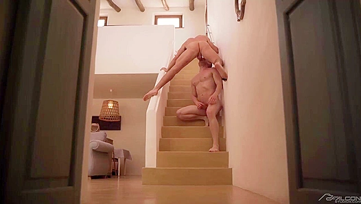 Sean Weiss Dominates Craig Marks on Staircase Before Going Deep Inside – Falcon Studios